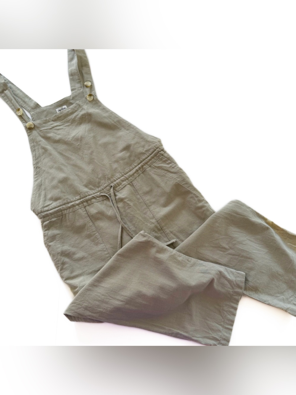 Lulu’s Rhythm Jumpsuit Womens Small Greek Cotton Linen Blend - Picture 3 of 8
